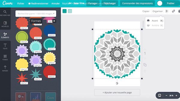 Coloriage avec CANVA