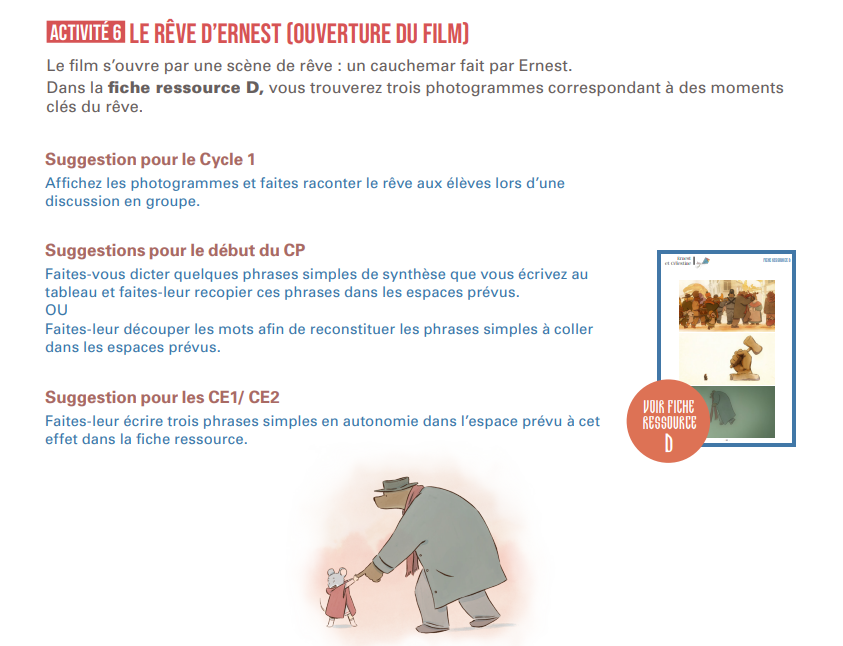 Ernest et Celestine dossier pédagogique