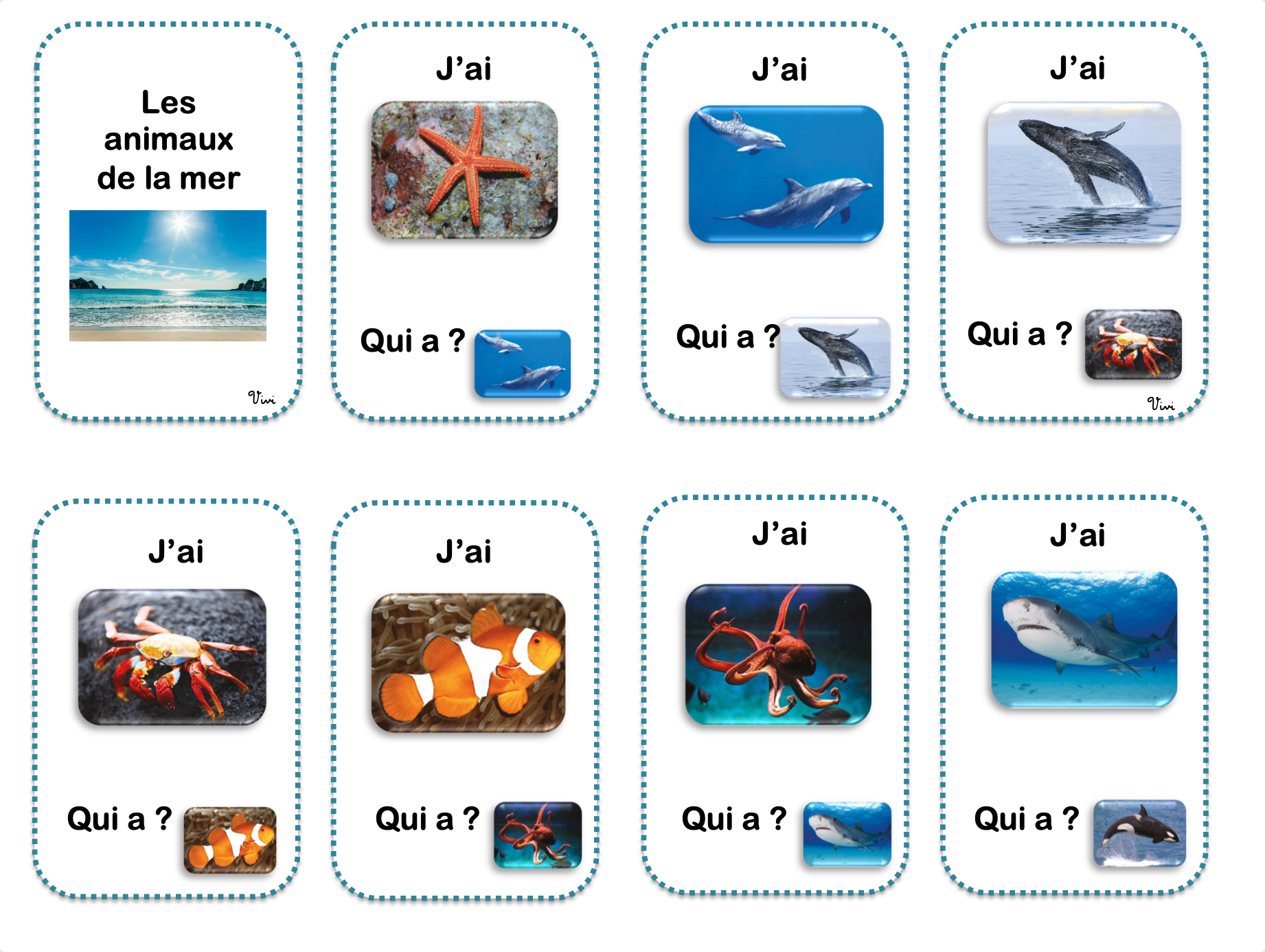 J'ai… Qui a …? - La maternelle de Vivi