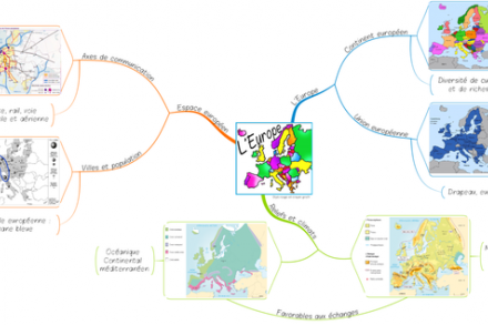 Diagramme de carte Europe